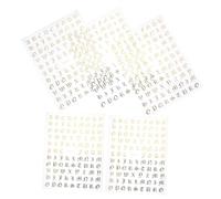 PENIKOKO 5 feuilles Autocollants Lettres Alphabet pour Ongles Auto Adhésives Dorées Stickers Nail Art DIY pour Ongles Naturels et Artificiels Décoration Manucure Femme