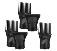 PENIKOKO 5 Pièces Embout Peigne pour Sèche-cheveux Noir en Plastique Interface 4-4,6 Cm, Accessoire Portable pour Coiffure et Styling Professionnel