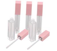 PENIKOKO 5 pièces Lot Tubes Carrés Gloss Lèvres Vides Recharges DIY Maquillage Portable Récipients Cosmétique Transparent