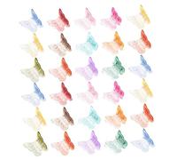 PENIKOKO 50 pièces Lot de Mini Pinces Cheveux Colorées pour Filles et Femmes Accessoires Coiffure Créatifs et Résistants Petites Épingles Plastiques Faciles à Utiliser Style Années