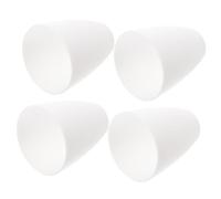 PENIKOKO 6 Pièces Abat-jour Plastique Plat Blanc Lot de Couvre-lampe Simple pour Lampe de Salon Bureau et Chambre Protège la Poussière et Décore Votre Intérieur