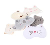 PENIKOKO 6 pièces de Sommeil Cartoon Yeux Doux et Bandeau Élastique Confortable pour Dormir Bloqueur de Lumière Portable pour Voyage
