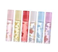 PENIKOKO 6 pièces Huile à Lèvres Transparentes Hydratante Roll-on Soin Lèvres Hydratant et Protecteur pour Femmes et Adolescentes Lot 6 pcs assortiment