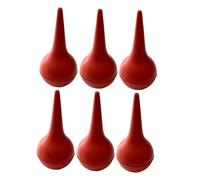 PENIKOKO 6 pièces Kit Nettoyage Oreilles Caoutchouc Rouge Aspiration pour Cérumen et Mucus de Garçon Fille Embout Fin Sécurisé pour Nez et Oreilles Confortable et Facile à Utiliser