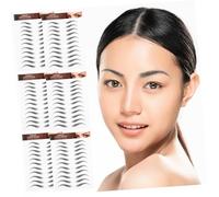 PENIKOKO 6feuilles Autocollants De Sourcils Imperméables Pochoirs Réutilisables Avec Texture Cheveux Lot De Autocollants De Maquillage Pour Look Naturel Et Pratique