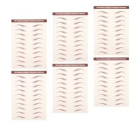 PENIKOKO 6feuilles Autocollants pour Sourcils Temporaires et Repositionnables Stickers Adhésifs Imperméables Effet Naturel pour Maquillage Féminin Lot