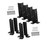 PENIKOKO 8 ensembles Support Poteau Fer pour Terrasse Base Dancrage Robuste Fixation Pied Poteau pour Clôture Base Métallique pour Pergola et Gazebo Installation Facile et Ventilation