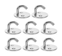 PENIKOKO 8 Pièces à Œillet Ouvert Résistance la Corrosion en Acier Inoxydable Base Plate Argentée et Installation Facile pour Applications Marines et Bateaux