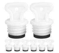 PENIKOKO 8 Pièces Bouchon De Bouillotte En Caoutchouc Accessoire Ballon D'eau Chaude Bouchon Cache Trou Caoutchouc Pour Bouillotte Tub Stopper White