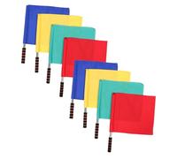 PENIKOKO 8 Pièces Flags de Signalisation pour Arbitres Acier Inoxydable Drapeaux Multicolores pour Volleyball Football et Athlétisme Légers et Durables Poignées Ergonomiques pour Juges de