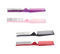 PENIKOKO 8 pièces Peigne Pliant Anti-statique pour Cheveux Longs et Raides Double Tête Compact et Voyage Couleur Mixte Noir Rose Rouge