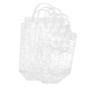 PENIKOKO 8 pièces Transparent avec Poignée Cabas Imperméable Portable pour Fleurs et Bonbons Clair Petit pour Fête et Commerce