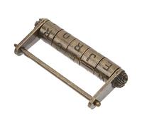 PENIKOKO à Vintage Style Chinois Serrure Ancienne Gravée Cuivre Verrou Décoratif Stable et Cadeau pour Décoration et Sécurité