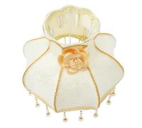 PENIKOKO Abat Jour Large Dentelle Style Européen Abat Jour Moderne pour Lampe de Table et Lampadaire Élégant Couvre Lampe à Pétoncle Beige pour Salon Hôtel et Bureau