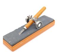 PENIKOKO Affûteur à Angle Fixe pour Bois, Outil D'affûtage Manuel Serrage Stable, Aiguisoir Portable pour Couteaux et Tournevis, Dispositif Précis pour Menuiserie, Léger et Facile