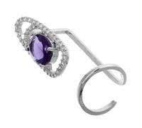 PENIKOKO Anneau De Manucure Décoration De Bijoux De Doigt Anneau De Doigt Ouvert Anneaux D'articulation Bague Manchette Ouverte Bagues à Breloques Nail Art Bague Ouverte Alliage