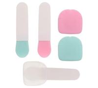 PENIKOKO Applicateur de Crème Visage en Silicone 3pcs avec Brosse pour Masque Facial Réutilisable et Protection Anti-poussière, Besoins Cosmétiques en Voyage
