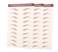 PENIKOKO Autocollants Pour Sourcils 3 Feuilles Marron 3d Waterproof Tatouages De Sourcils Naturalistes Pour Maquillage Quotidien Et Mise Solide