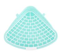 PENIKOKO Bac à Litière Triangulaire pour Lapins et Petits Animaux Toilettes en Plastique Bleu Rebord Anti-Éclaboussures Bac D’Apprentissage Propreté Compact pour Cages et Coins
