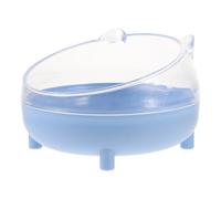 PENIKOKO Bac à Sable pour Hamster avec Couvercle Transparent Demi-fermé Récipient pour Bain de Sable Design Portable et Sécurisé pour Petits Animaux comme Hamster et Couleur Aléatoire