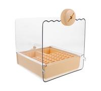 PENIKOKO Bain Oiseau Multifonction pour Cage Bassin Antigoutte Mangeoire et Bain Compact pour Perroquets Perruches et Inséparables Petits à Moyens Accessoire Essentiel Cage