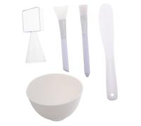 PENIKOKO Bâton Mélangeur pour Masque Facial en Silicone Blanc, Portable et Multifonctionnel, pour Salon et Usage à Domicile, Set Complet pour Soins Peau