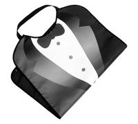 PENIKOKO Bavoir Imperméable pour Adultes Noirs Grand Format Bande Élastique Confortable Bavoirs pour Hommes et Femmes Seniors Protection Repas pour Personnes Âgées et Handicapées