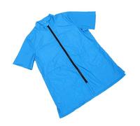 PENIKOKO Blouse de Toilettage pour Chiens Bleu, Manches Courtes, en Polyamide Imperméable et Anti-Statique, Tenue Professionnelle pour Salon de Toilettage