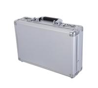 PENIKOKO Boîte à Outils Portable Verrouillable en Alliage D'aluminium 360 Argenté, Mallette Compacte Résistante à l'eau la Poussière avec Serrure à Combinaison, pour Atelier, Camping