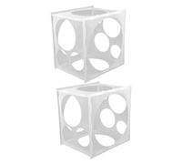 PENIKOKO Boîte de Mesure de Ballons en Plastique et Portable, Outil de Mesure Précis pour Ballons de Fête, Boîte de Dimensionnement Détachable, Ensemble de 2 Pièces