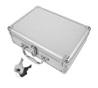 PENIKOKO Boîte de Rangement en Métal Aluminium avec Serrure Métallique Étui Rigide Léger à Deux Couches Mousse Mallette Portable pour Outils Équipements Photo et Documents