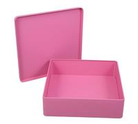 PENIKOKO Boîte de Rangement Étain Extra Large avec Couvercle Étanche Boîte Carrée Polyvalente pour Biscuits Bonbons et Objets Divers Design Rose pour Maison et Bureau