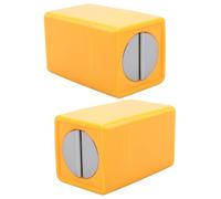 PENIKOKO Boîte de Rangement pour Lames Cassées Sécurisant Les Déchets de Lames 2pcs en Abs Jaune Facile à Stocker Démonter, pour Bureau ou Dortoir