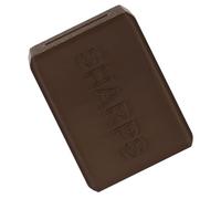 PENIKOKO Boîte de Récupération des Lames de Rasoir Usagées en Plastique Marron, Conteneur Sécurisé Compact pour Objets Tranchants, Collecte et Recyclage des Lames, Salon de Coiffure