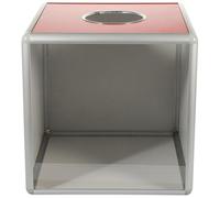 PENIKOKO Boîte de Tombola Transparente Multifonctionnelle 30X30X30 CM Bordure en Alliage d'Aluminium Boîte de Dons pour Réunions et Collecte de Fonds Urne Cubique Couleur