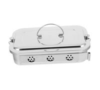 PENIKOKO Boîte Inox de avec Couvercle Perforé et Fixation Sécurisée Plateau Réutilisable pour Instruments et Accessoires de Soin