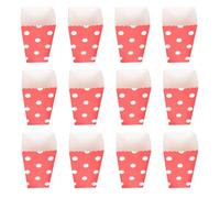 PENIKOKO Boîtes à Popcorn Légères et Pratiques Colorées 48 Pcs, Sachets de Popcorn Rouges à Pois, Contenant pour Aliments Frits, Boîtes de Service Portables pour Fêtes et Anniversaires