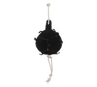 PENIKOKO Boule Mangeoire pour Cheval Mécanisme Récompense Carotte en Tissu Noir, D'enrichissement pour Animaux Ferme en Pâturage et Séances D'entraînement