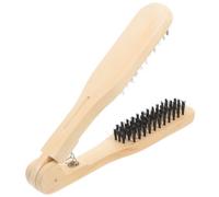 PENIKOKO Brosse Bois pour Cheveux Peigne Droit Compact avec Poils Naturels Usage Familial et Salon Facile à Transporter
