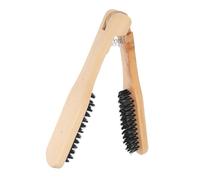 PENIKOKO Brosse Lissante Bois pour Cheveux Frisés et Crépus Peigne Chauffant Doux pour Coiffage Professionnel et Lissage Naturel