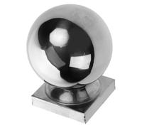 PENIKOKO Cache-Poteau de Garde-Corps en Acier Inoxydable 50 MM Base Carrée 80 MM Boule de Rambarde Robuste et Décorative pour Rampe D’Escalier Remplacement pour Poteau de Clôture Usage