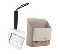 PENIKOKO Cat Litter Scooper Large Stainless Steel Heavy Duty with Detachable Holder for Kitten Litter Box and Garden Soil Sifting Pet Cleaning Tool