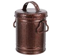 PENIKOKO Cendrier de Voiture en Fer Marron avec Couvercle, Design Petit Seau, Usage intérieur et hôtel, Fonction élimination de Cendres, Aspect métal rétro