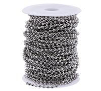PENIKOKO Chaîne Billes Inoxydable Diamètre Chaîne Perlée Résistante pour Fabrication Bijoux Décoration DIY et Rallonge