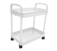 PENIKOKO Chariot de Rangement à roulettes Blanc Grand Espace de Stockage Mobile pour Cuisine Salle de Bain Buanderie Bureau Organiseur Utilitaire Polyvalent