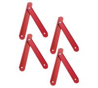 PENIKOKO Charnières de Remplacement pour Escabeau Pliant Lot de 4 Tige Peinte Rouge pour Usage Professionnel