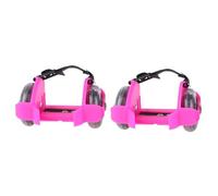 PENIKOKO Chaussures de Roller Ajustables pour Garçon Fille avec Lumières LED Patins Extérieurs Durables et Confortables Roue Arrière Lumineuse pour Sport et Jeu Réglable Rose