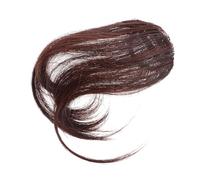 PENIKOKO Clip In Extensions Cheveux avec Frange Fausse Fibre Résistante Chaleur Couleur Marron Foncé Style Naturel et Mat Adapté Coupe et Recoiffage