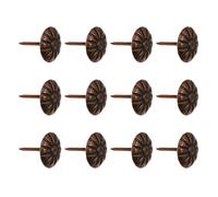 PENIKOKO Clous Tapissier Décoratifs Chrysanthème 11x13 Mm Rouge Ancien 100 Pièces, Punaises de Tapisserie pour Meubles, Accessoires de Rembourrage Vintage Adaptés la Décoration Intérieure