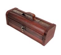 PENIKOKO Coffret à Vin En Bois Vintage Boîte à Vin En Bois Robuste Étui De Transport Rouge Emballage Présent Rustique Pour Fête Et Anniversaire